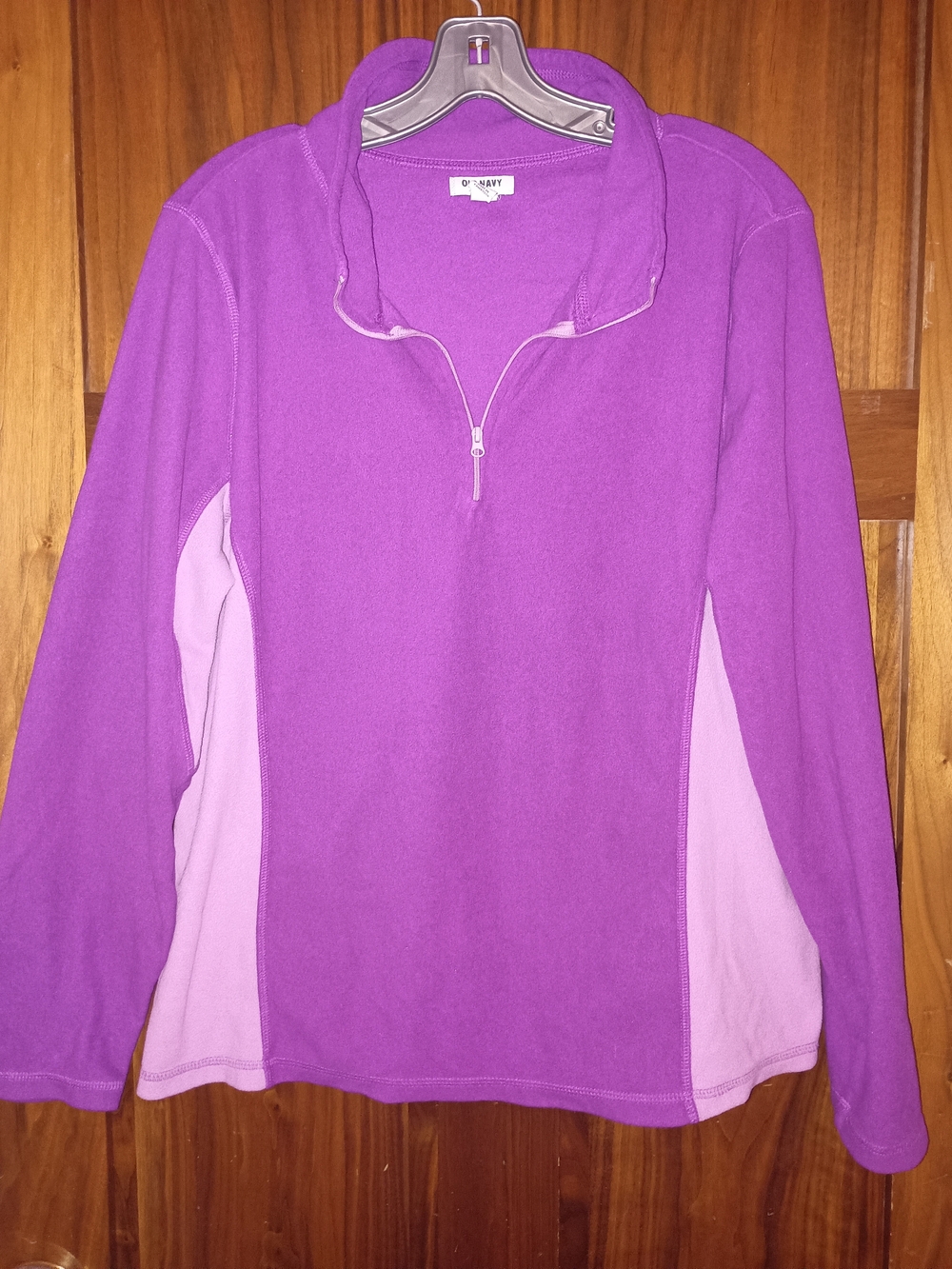 Old Navy Two-Tone Purple Half-Zip Fleece Pullover
